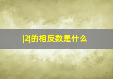 |2|的相反数是什么